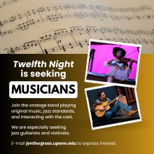 Twelfth night is seeking musicians